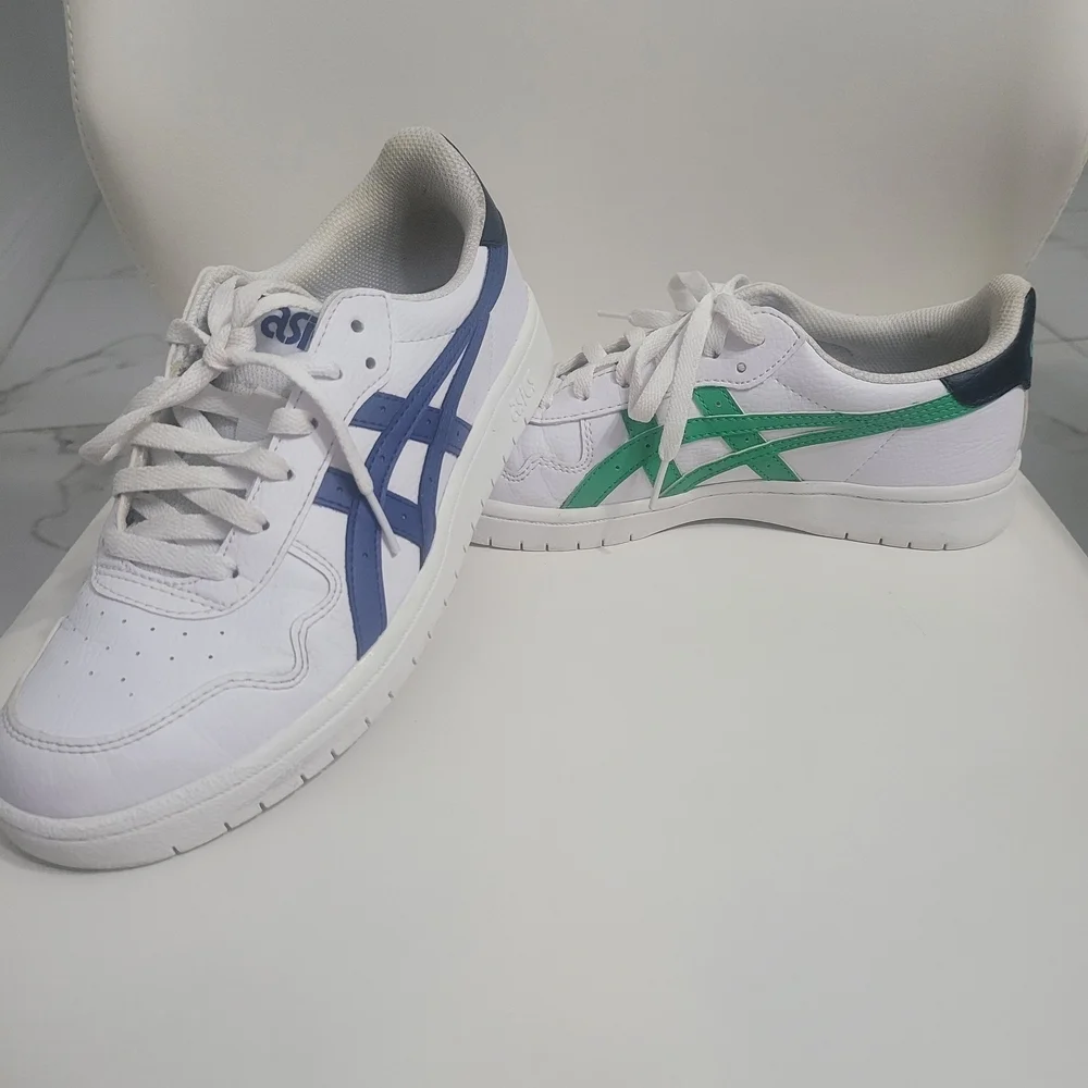 Asics Japan S White Sneakers with Blue and Green Accents Unisex  EUR39.5/ US6.5